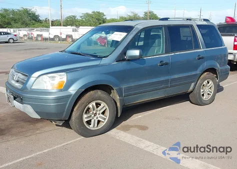2005 Honda Pilot Ex-L из США, поврежденный, VIN 2HKYF18595H502751